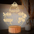 Jesus Cross Religious Night Light,Jesus Wood 3D Illusion Lamp Warm Colors